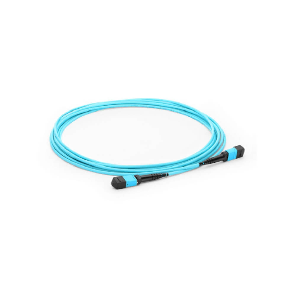 Cabo óptico MM, MTP-MTP, OM3, 12FO, MTP/UPC Femea, TipoB, 3mts, Acqua, LSZH