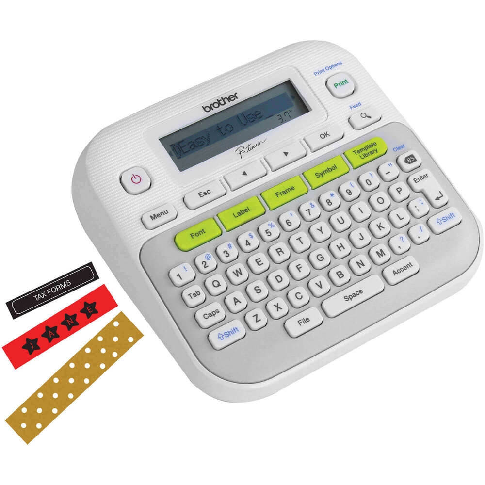 Kit Rotulador Brother PT-D210 + 3 Fitas TZe231 Preto/Branco - Impressorajato