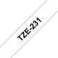 Fita Brother TZE 231 TZ-231 12mm Preto/Branco - Impressorajato